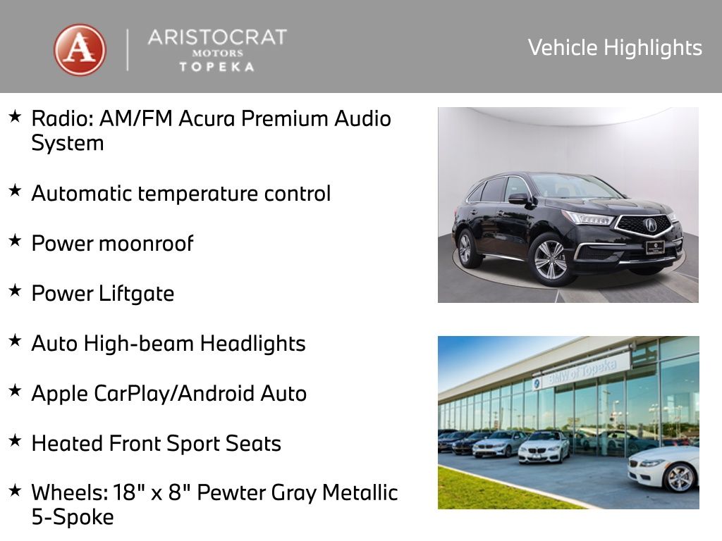 Used 2020 Acura MDX Base with VIN 5J8YD4H32LL040680 for sale in Kansas City