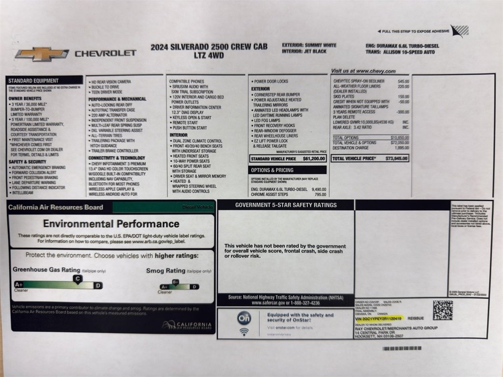 Used 2024 Chevrolet Silverado 2500HD LTZ with VIN 2GC1YPEY2R1120419 for sale in Kansas City