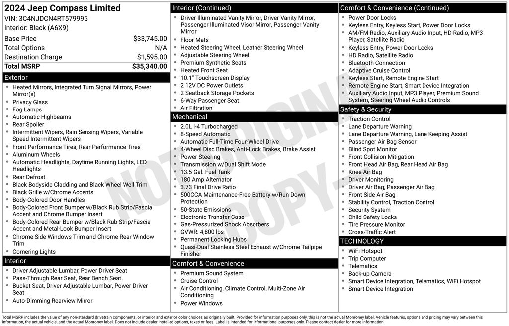 Used 2024 Jeep Compass Limited with VIN 3C4NJDCN4RT579995 for sale in Elk River, Minnesota