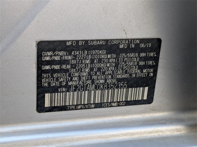 2019 Subaru Crosstrek 2.0i Limited photo 32