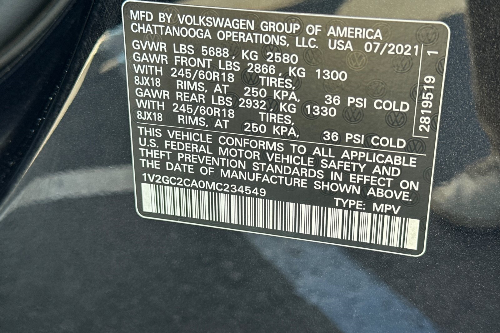 2021 Volkswagen Atlas Cross Sport photo 31