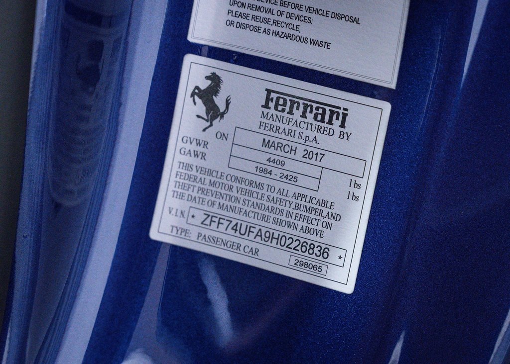 Certified Used 2017 Blu Tour De France Metallic Ferrari Berlinetta image 26