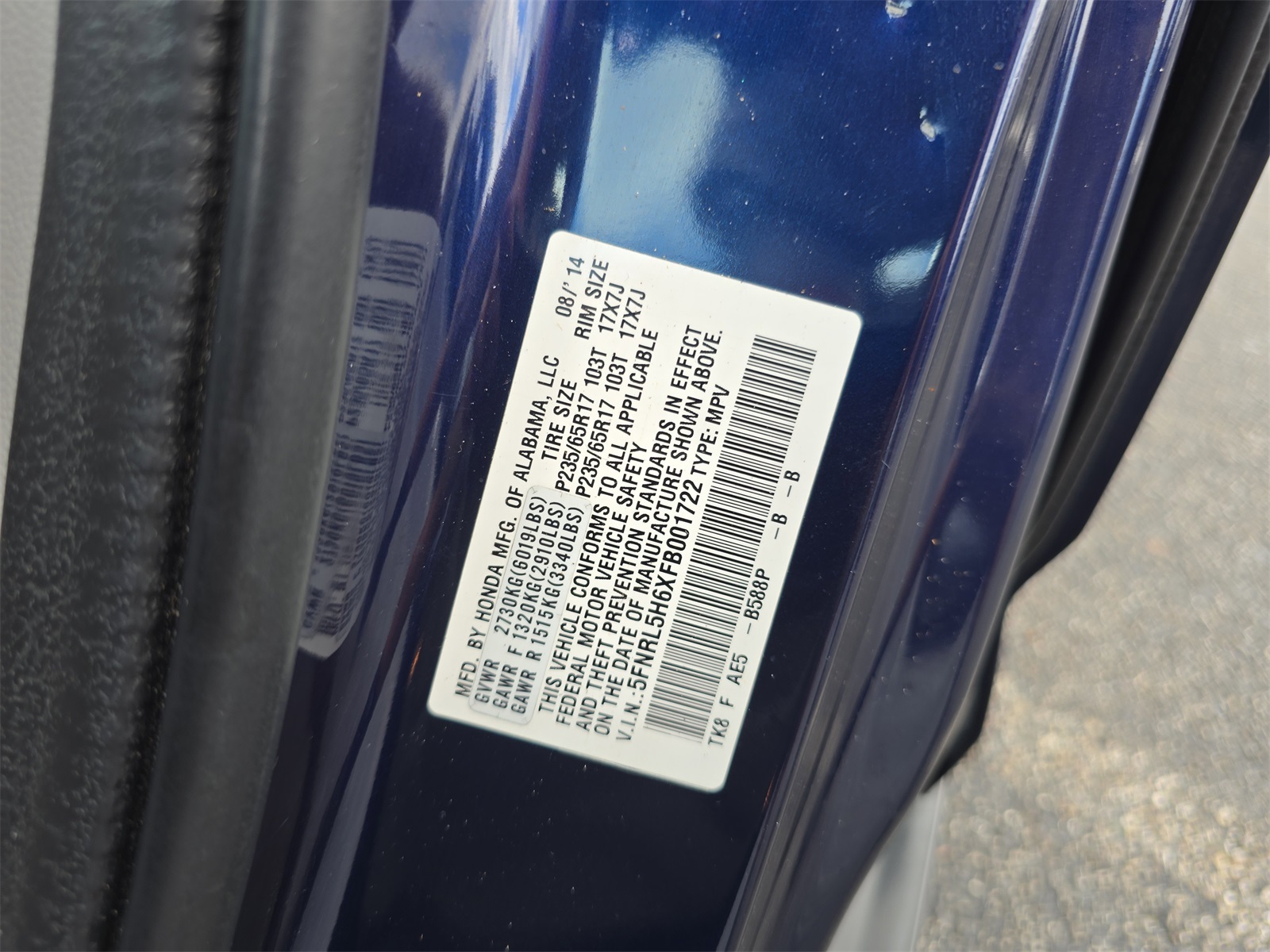 2015 Honda Odyssey EX-L photo 28