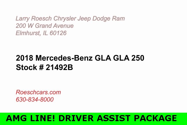 Used 2018 Mercedes-Benz GLA-Class GLA250 with VIN WDCTG4GB9JJ469701 for sale in Elmhurst, IL