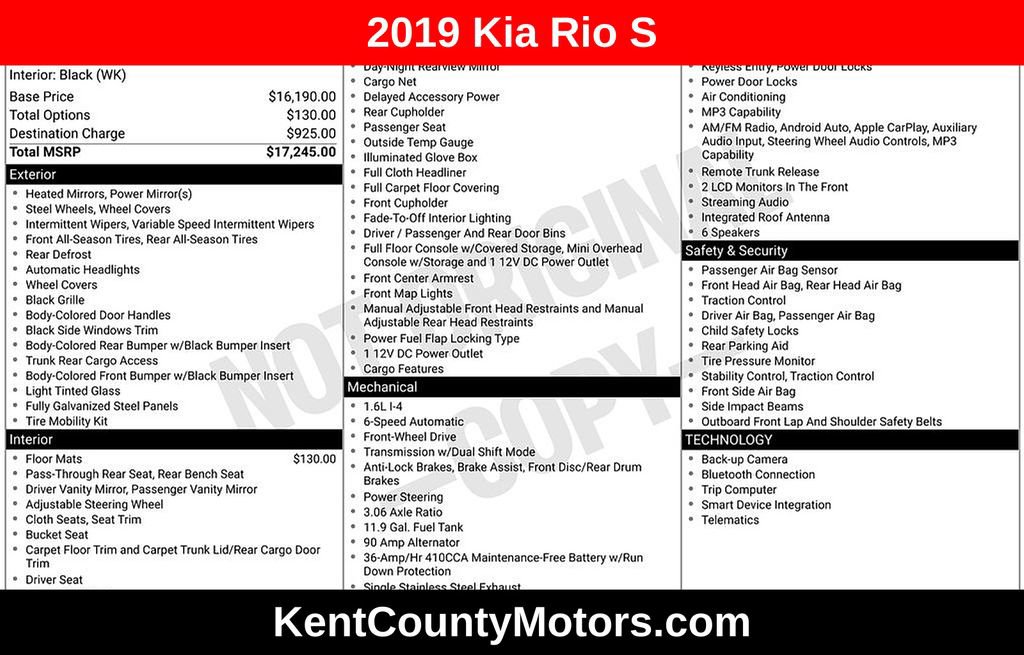2019 Kia RIO S's photo