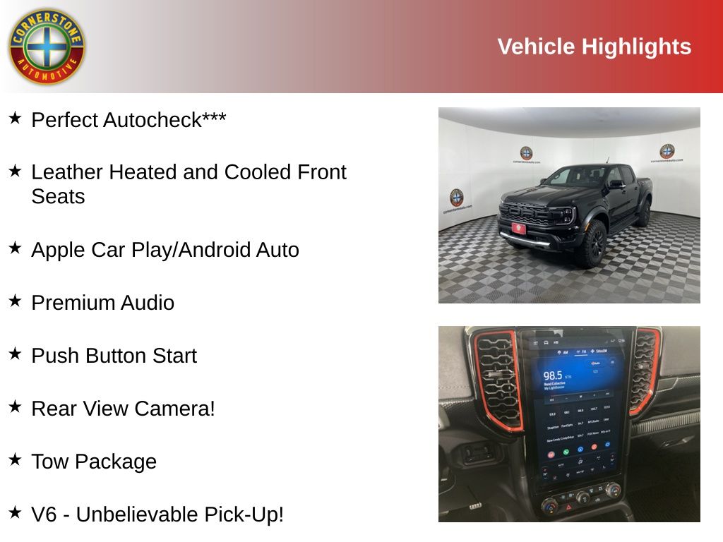 Used 2024 Ford Ranger Raptor with VIN 1FTER4LR4RLE11202 for sale in Elk River, Minnesota