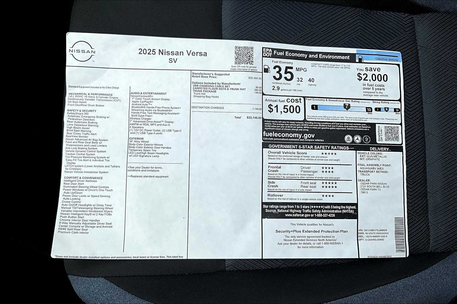 2025 Nissan Versa SV photo 17