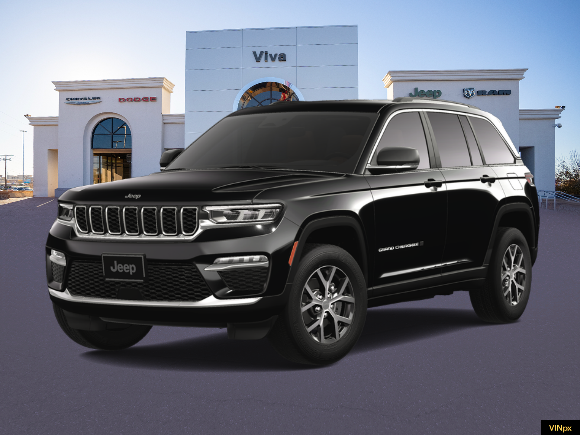 New 2025 Diamond Black Crystal Pearl-Coat Exterior Paint Jeep Limited image 1