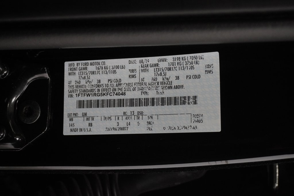 Used 2019 Black Ford Raptor image 42