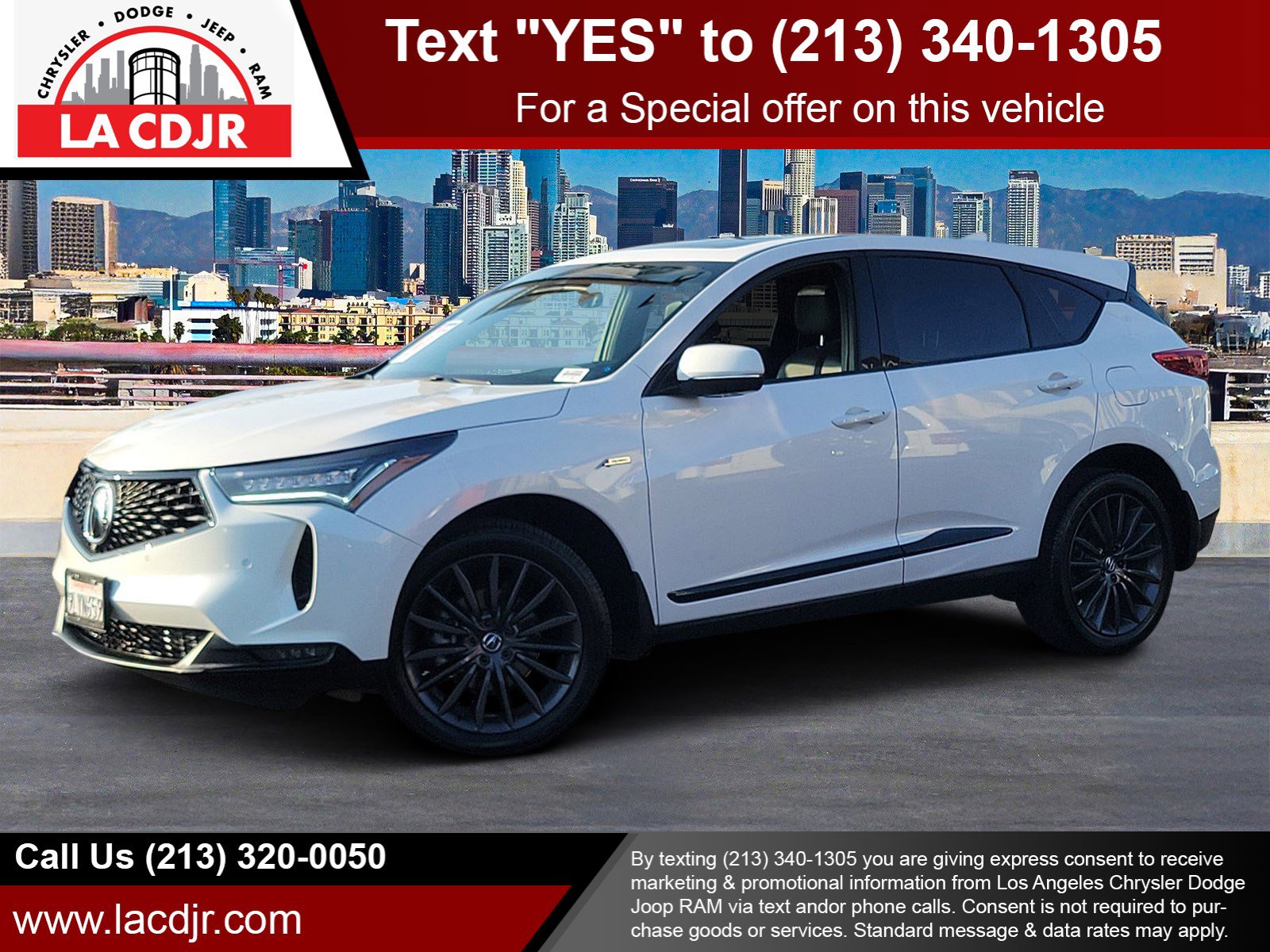 Used 2024 Platinum White Pearl Acura w/A-Spec Advance Package image 1