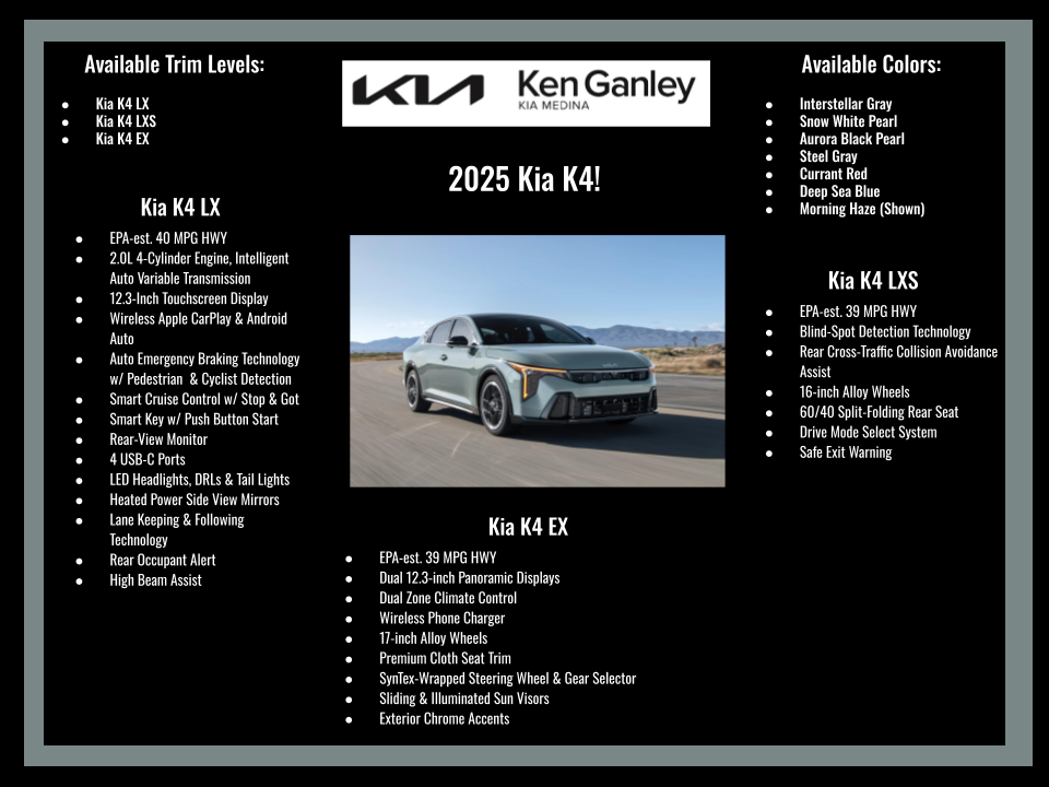 2026 Kia K4 LXS's photo
