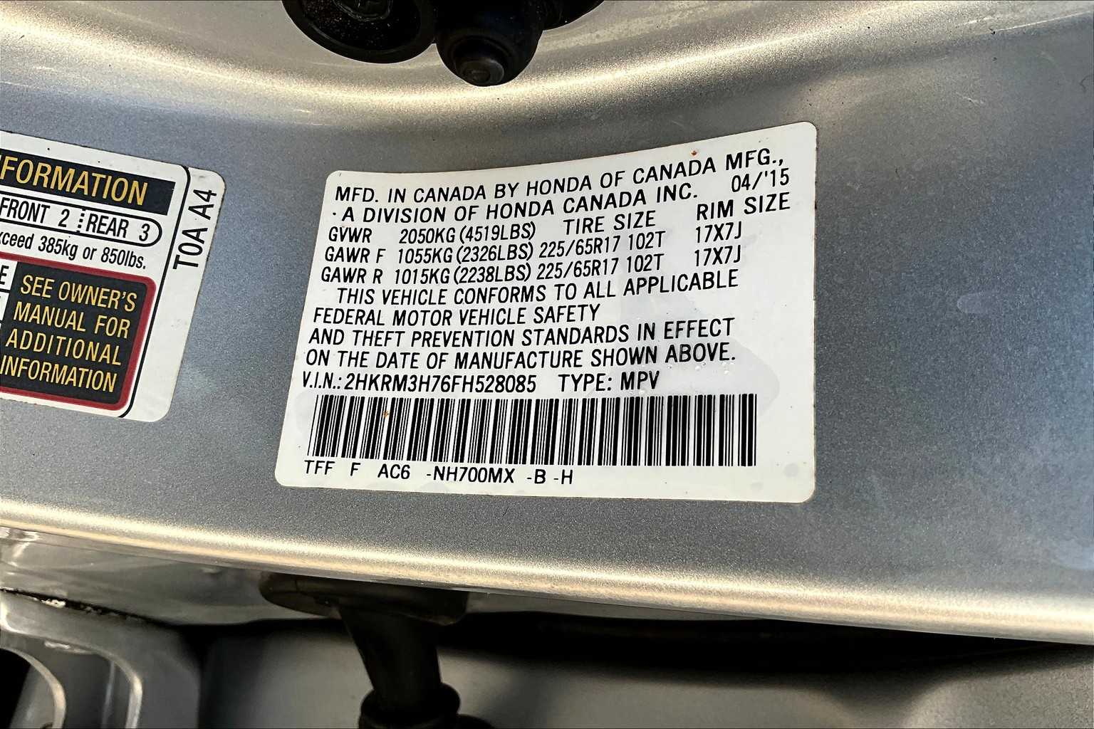 2015 Honda CR-V EX-L photo 31