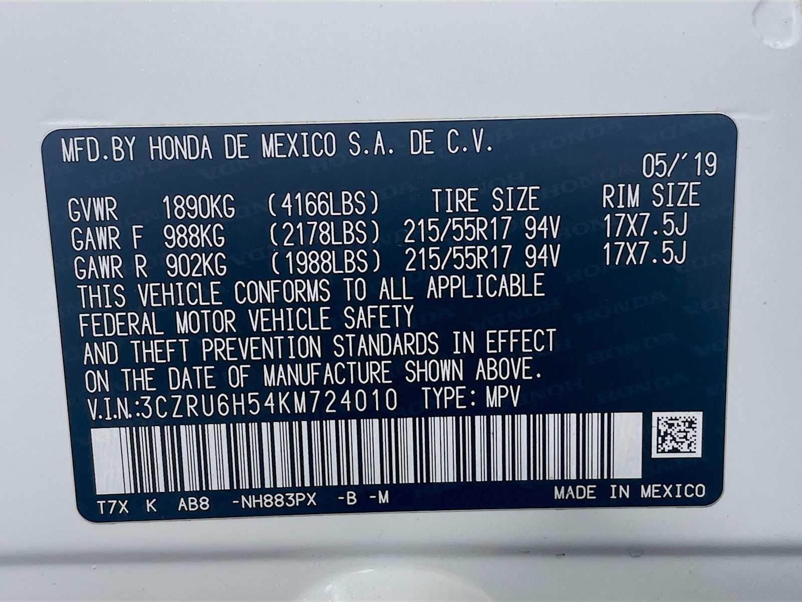 2019 Honda HR-V EX photo 26