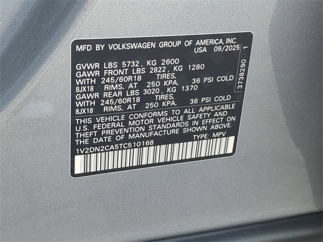 2026 Volkswagen Atlas SE photo 27