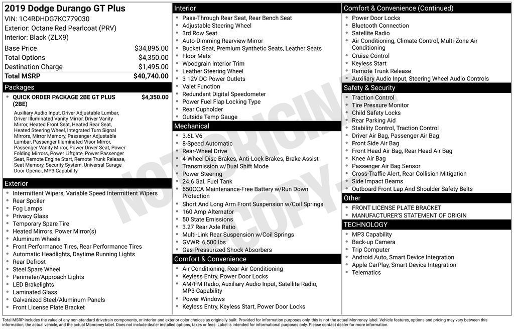 2019 Dodge Durango GT Plus