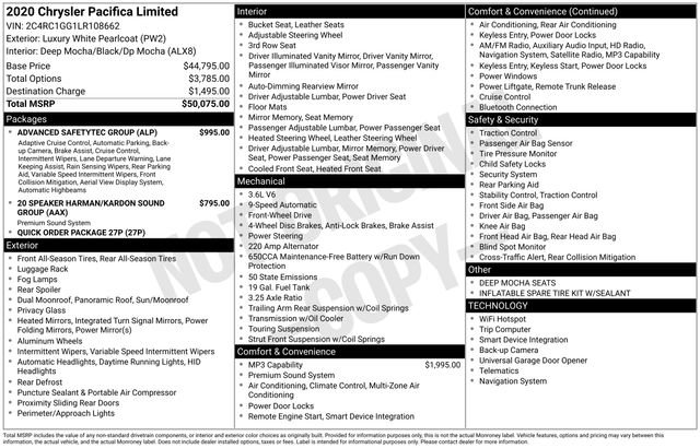2020 Chrysler Pacifica Limited