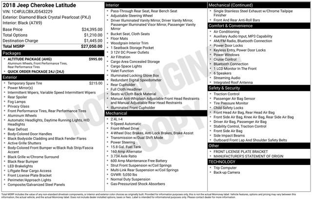 2018 Jeep Cherokee Latitude