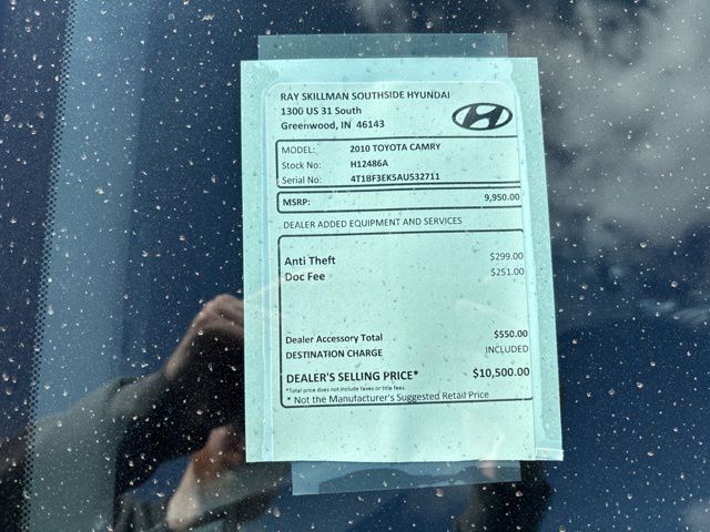 Used 2010 Toyota Camry SE with VIN 4T1BF3EK5AU532711 for sale in Greenwood, IN