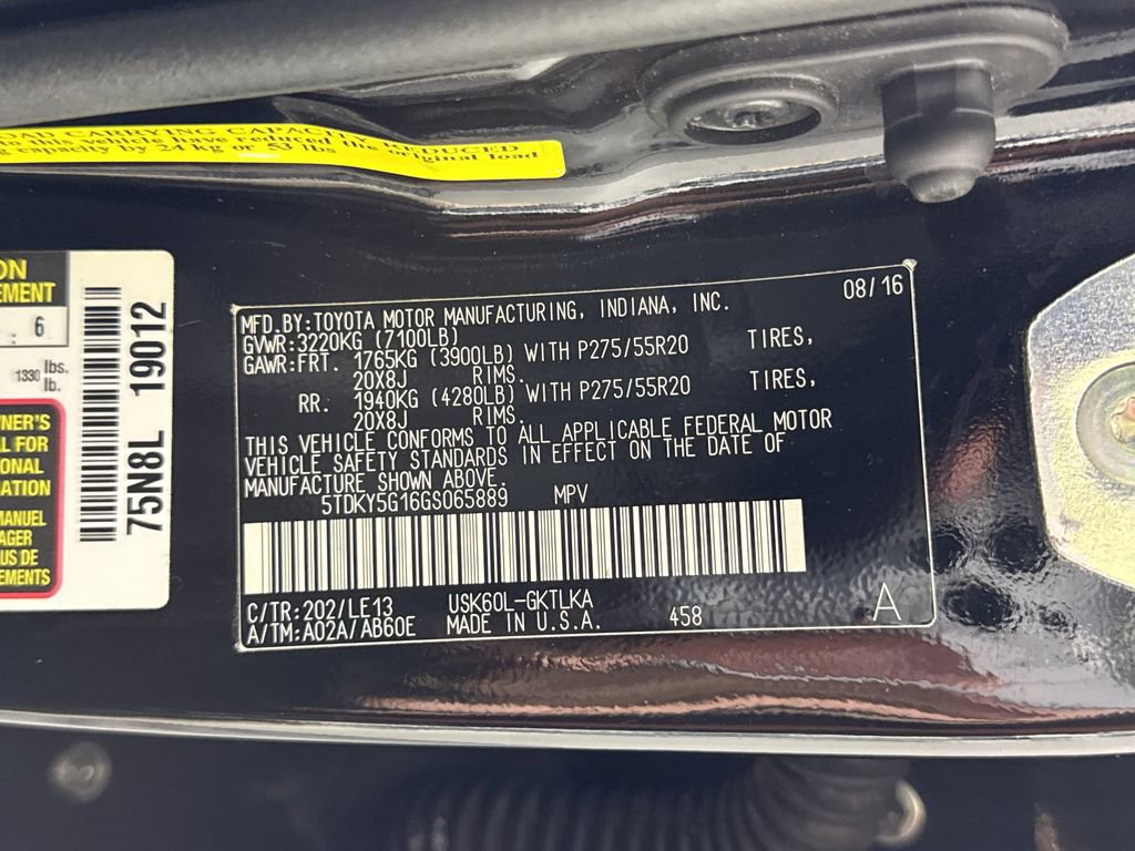 2016 Toyota Sequoia Limited photo 33