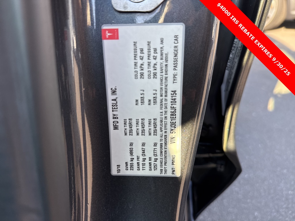 2018 Tesla Model 3 Long Range photo 14