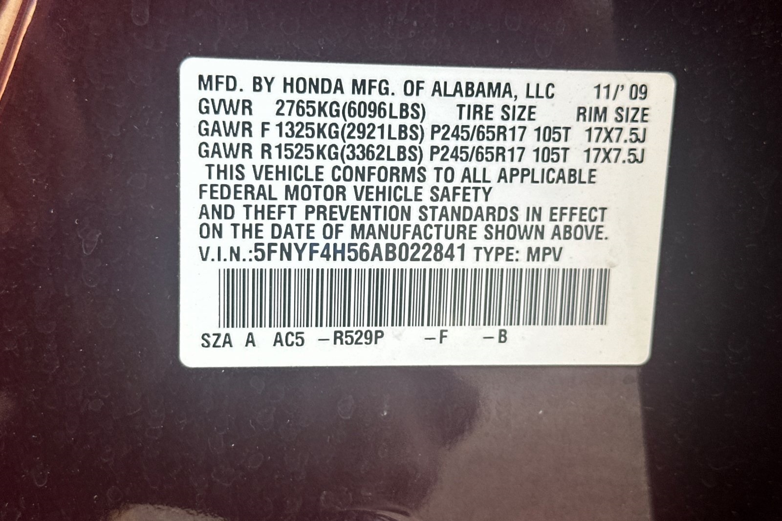 2010 Honda Pilot EX-L photo 35