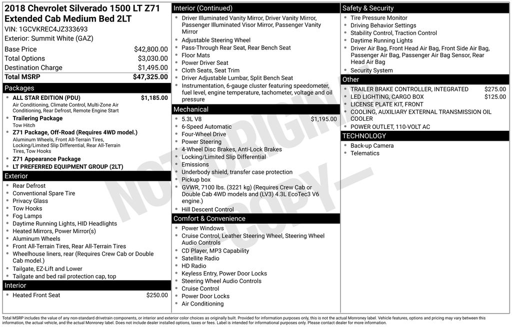 Used 2018 Chevrolet Silverado 1500 LT Z71 with VIN 1GCVKREC4JZ333693 for sale in Elk River, Minnesota