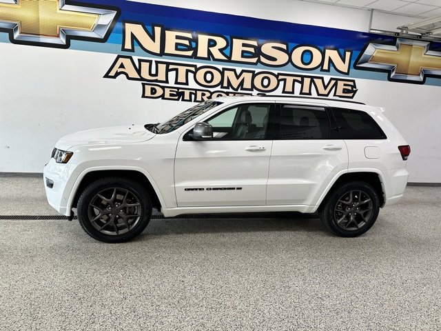 Used 2021 Jeep Grand Cherokee 80th Anniversary Edition with VIN 1C4RJFBG3MC577143 for sale in Detroit Lakes, Minnesota