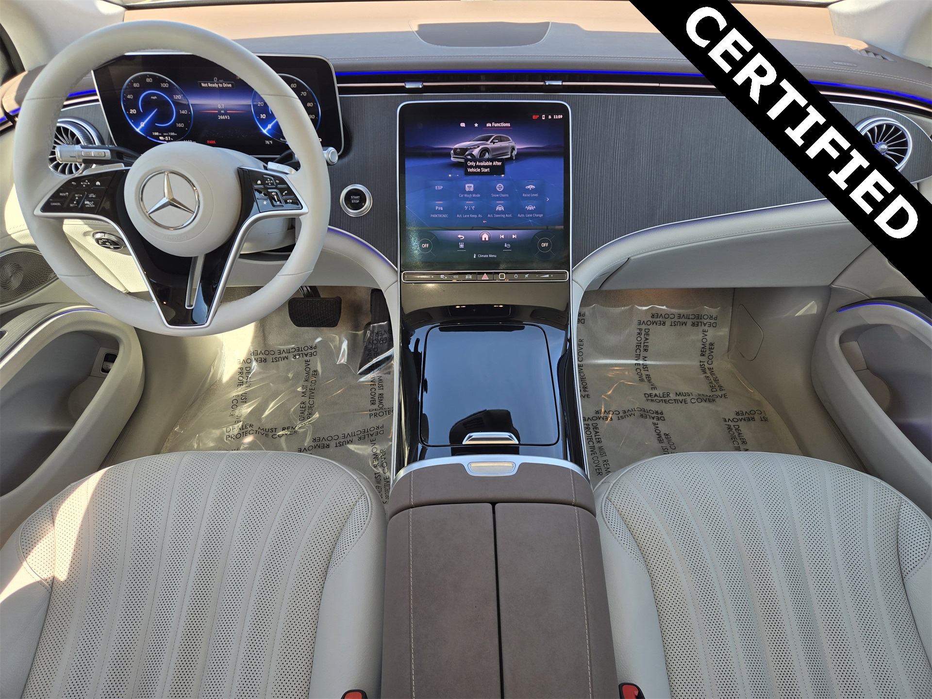 Certified 2023 Mercedes-Benz EQS SUV Base with VIN 4JGDM2DB7PA028424 for sale in The Woodlands, TX