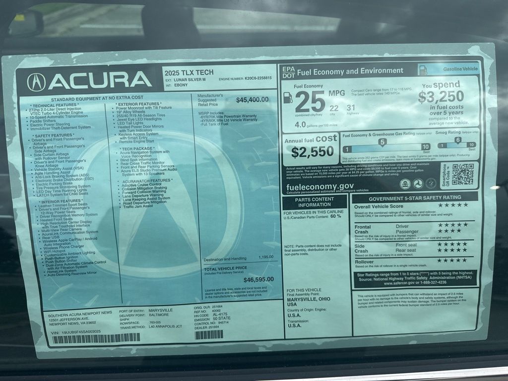 2025 Acura TLX Technology photo 18