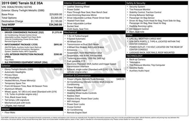 2019 GMC Terrain SLE's photo