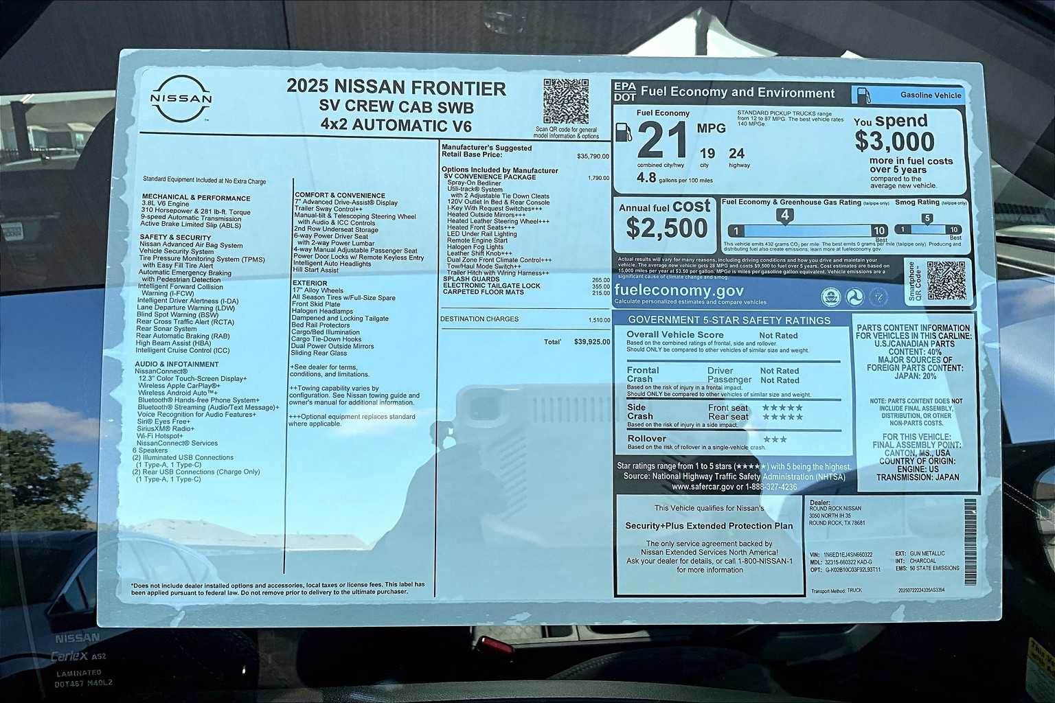 2025 Nissan Frontier SV photo 15