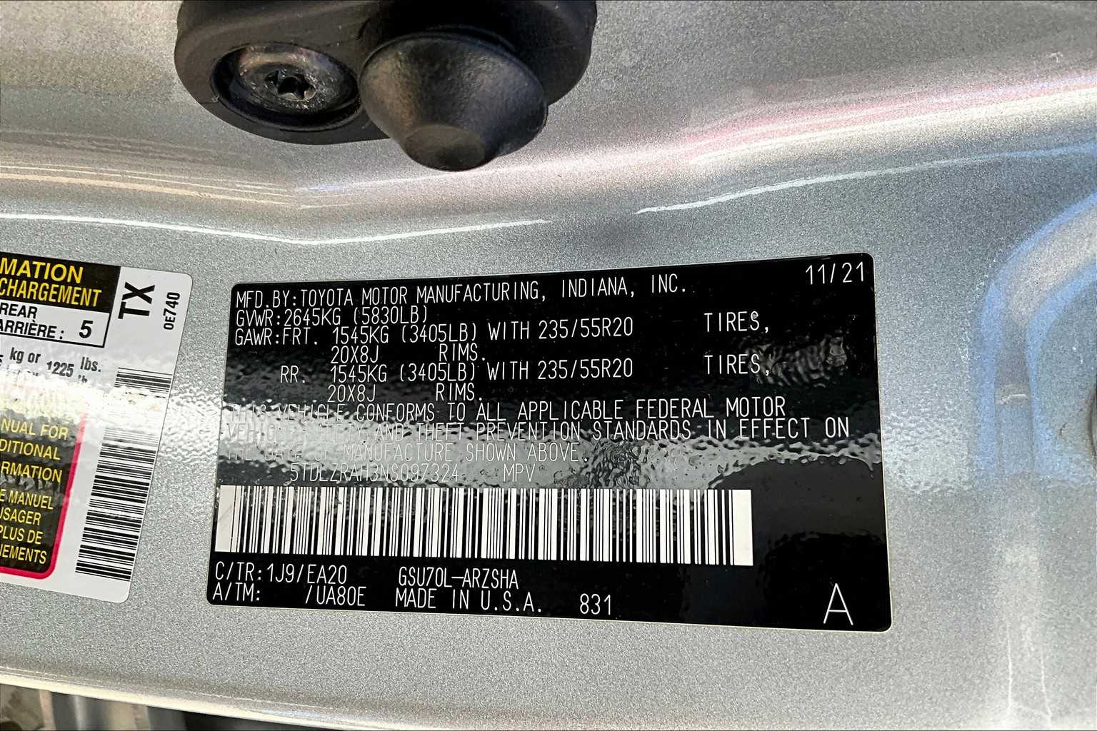2022 Toyota Highlander XSE photo 33