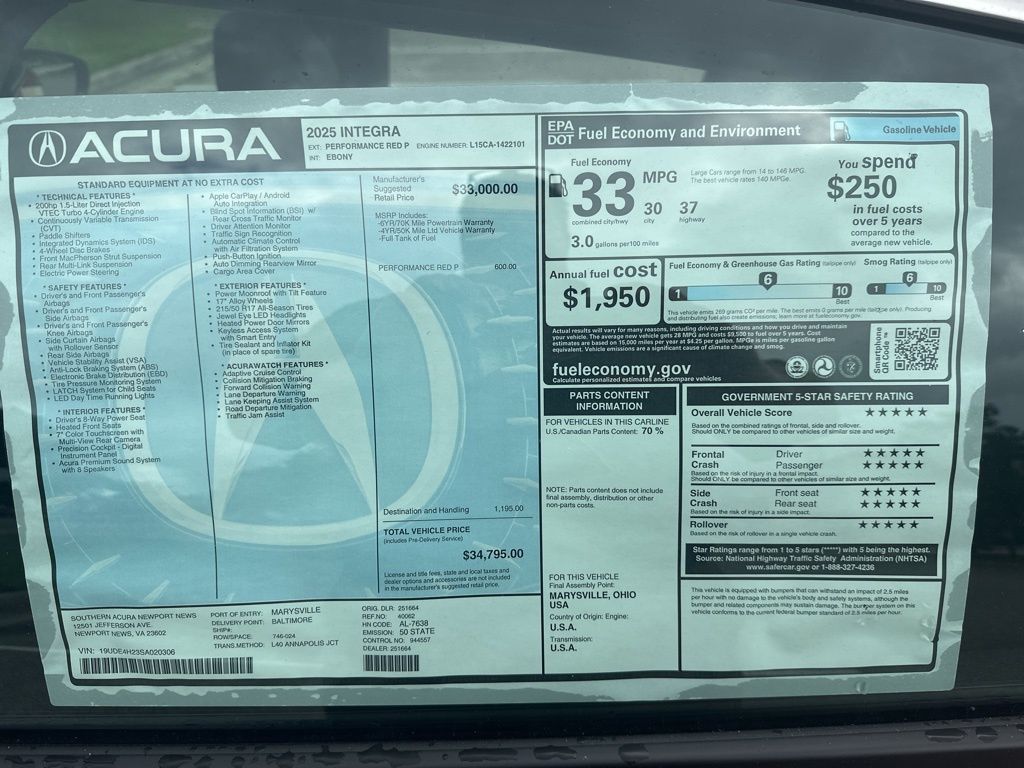 2025 Acura Integra Base photo 16