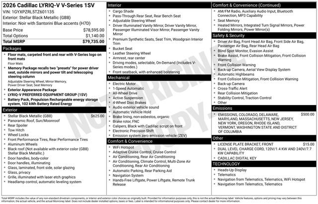 2026 Cadillac LYRIQ V's photo