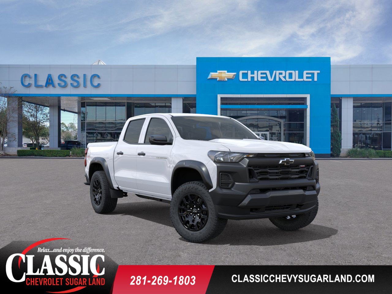 2026 Chevrolet Colorado Trail Boss White at Classic Elite Chevrolet Sugar Land
