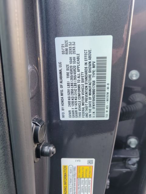 2021 Honda Passport Elite photo 27