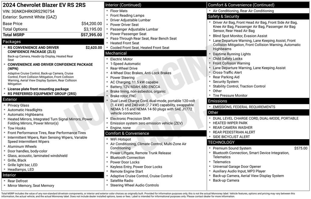 Used 2024 Chevrolet Blazer EV RS with VIN 3GNKDHRK0RS290754 for sale in Norwalk, IA