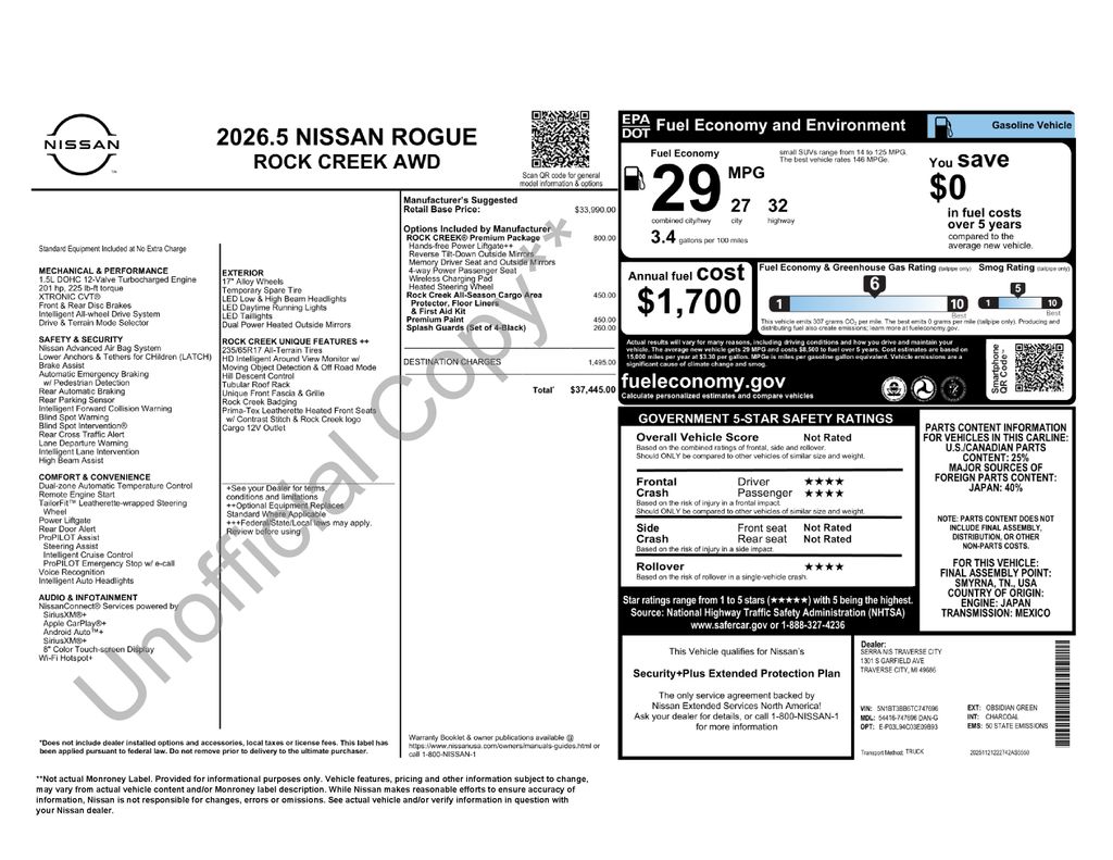 2026 Nissan Rogue Rock Creek's photo