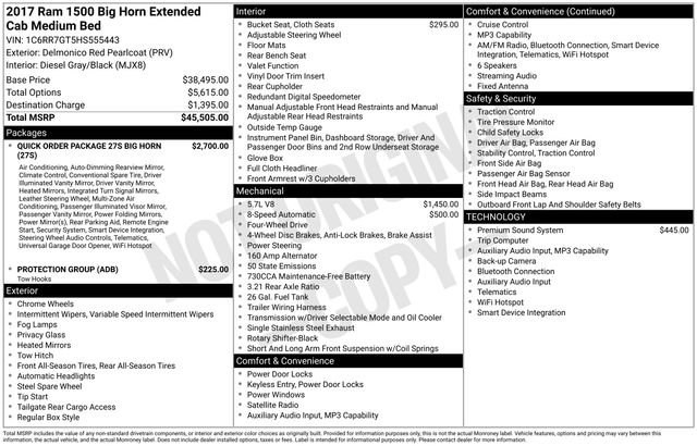 2017 RAM Ram 1500 Pickup Big Horn