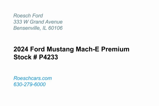 Certified 2024 Ford Mustang Mach-E Premium AWD with VIN 3FMTK3SU6RMA04116 for sale in Bensenville, IL