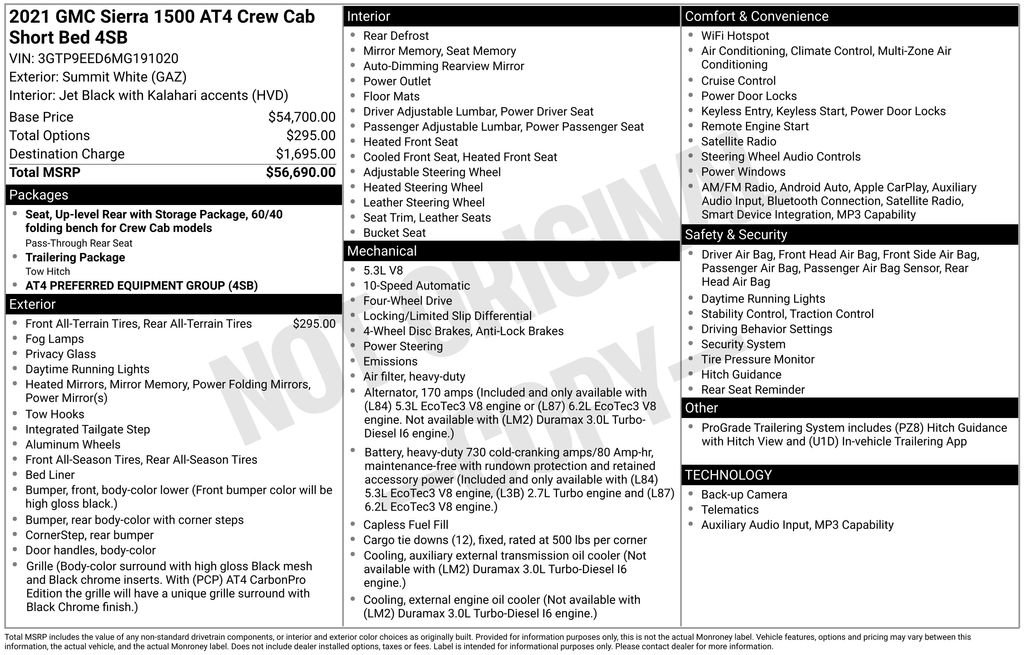 2021 GMC Sierra Work Truck's photo