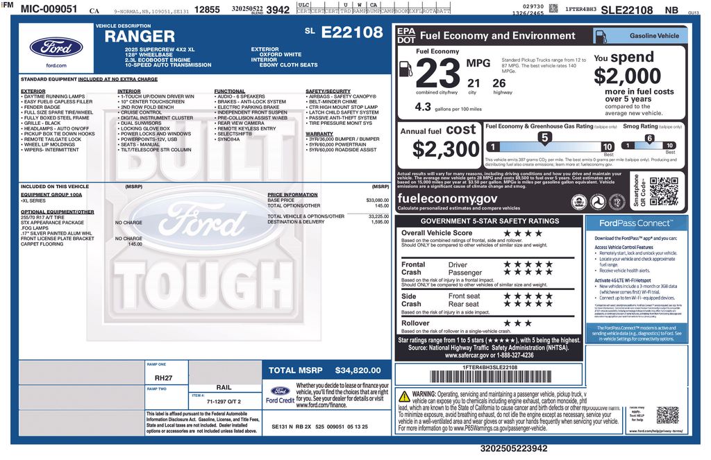 2025 Ford Ranger XL