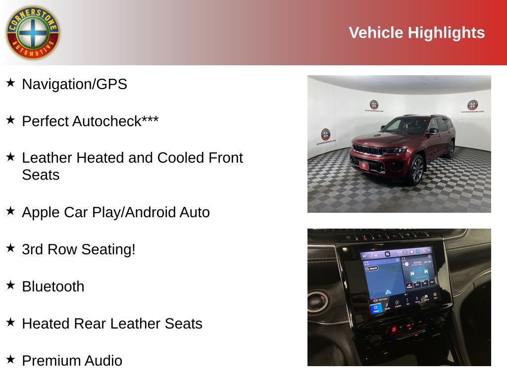 Used 2022 Jeep Grand Cherokee L Overland with VIN 1C4RJKDG3N8601760 for sale in Elk River, Minnesota