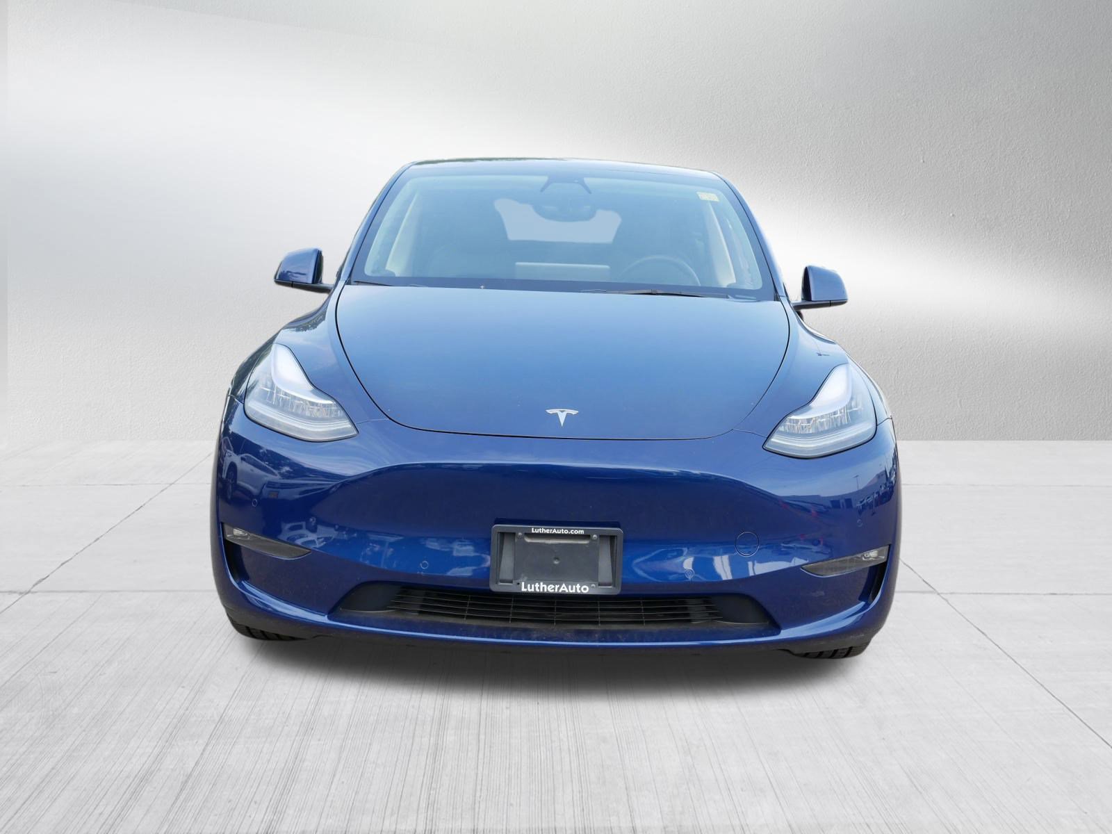 Used 2021 Tesla Model Y Long Range with VIN 5YJYGAEE9MF187996 for sale in Inver Grove, Minnesota