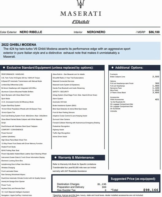 2022 Maserati Ghibli Modena's photo