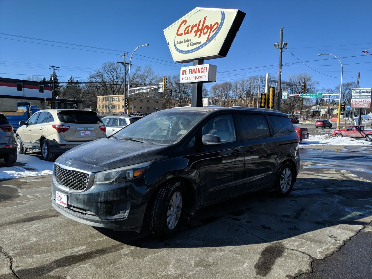 Used 2015 Blue Kia LX Minivan 4D image 1