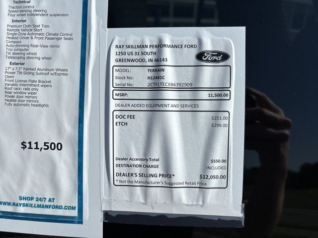 Used 2011 GMC Terrain SLE-2 with VIN 2CTFLTECXB6392909 for sale in Greenwood, IN