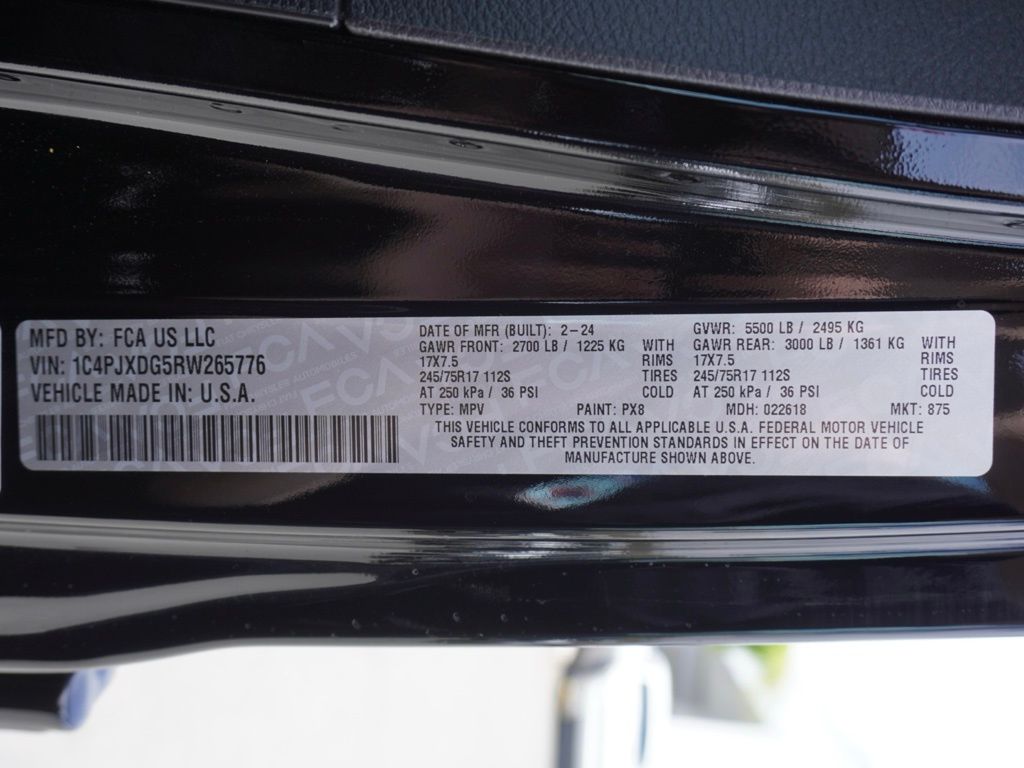 New 2024 Black Clear-Coat Exterior Paint Jeep 4-Door Sport S image 28