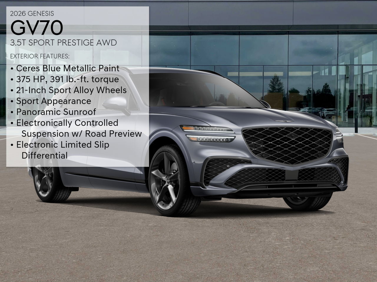 2026 Genesis GV70 3.5T Sport Prestige photo 3