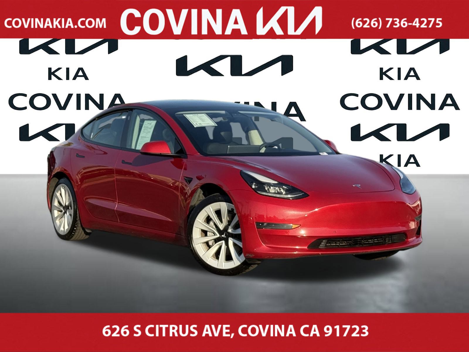 Used 2021 Tesla Model 3 Base with VIN 5YJ3E1EA9MF072103 for sale in Covina, CA
